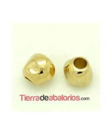 Entrepieza Pepita 12x10mm Agujero 5mm, Dorada