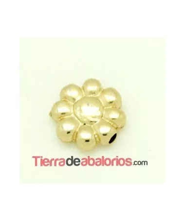 Entrepieza Flor 8 Pétalos 12mm Agujero 2mm Dorada Entrepieza Flor 8 Pétalos 12mm Agujero 2mm Dorada