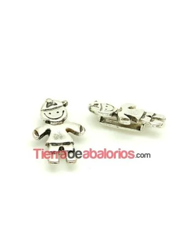 Entrepieza Niño 26x17mm Agujero 10x3mm, Plateado