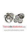 Anillo Nube de Zamak 40x30mm, Plateado