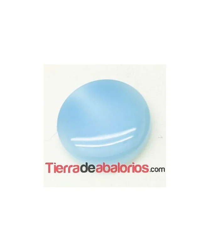 Cabujón Resina Redondo 10mm Celeste