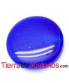 Cabujón Resina Redondo 10mm Azul Electrico