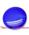 Cabujón Resina Redondo 10mm Azul Electrico