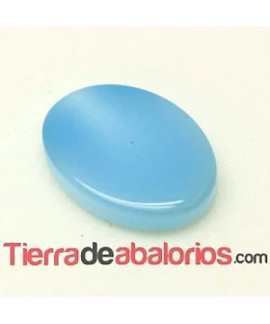 Cabujón Resina Oval 14x10mm Celeste