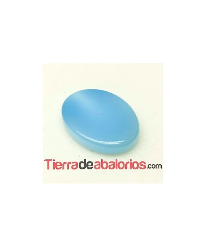 Cabujón Resina Oval 14x10mm Celeste