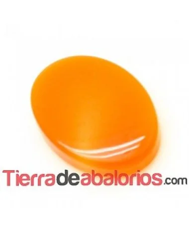 Cabujón Resina Oval 14x10mm Naranja