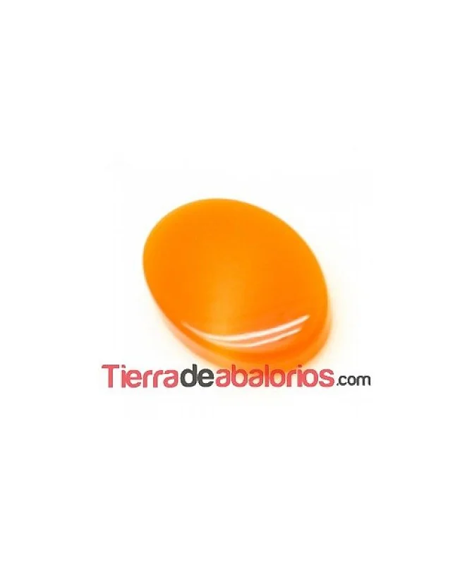 Cabujón Resina Oval 14x10mm Naranja