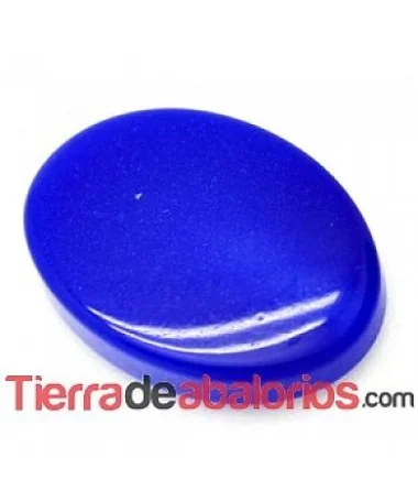 Cabujón Resina Oval 14x10mm Azul Eléctrico