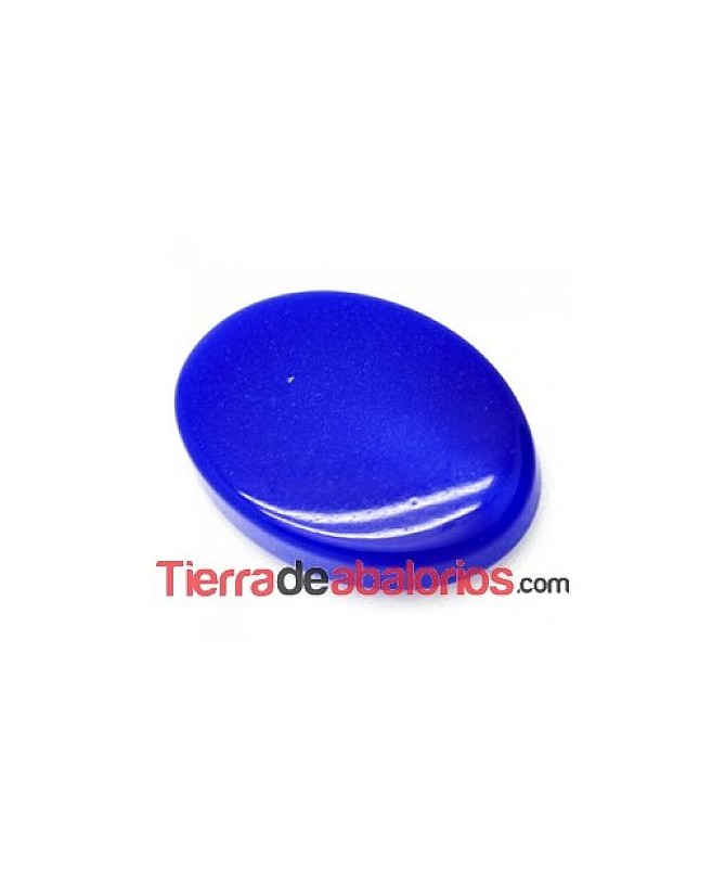 Cabujón Resina Oval 14x10mm Azul Eléctrico