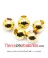 Bola Latón 8mm Agujero 3mm, Dorada