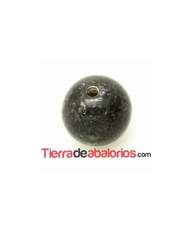Bola Acrílica 16mm Agujero 2,8mm Negro Perlado