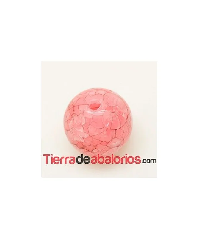 Bola Acrílica 16mm Agujero 2,8mm Agata Rosa