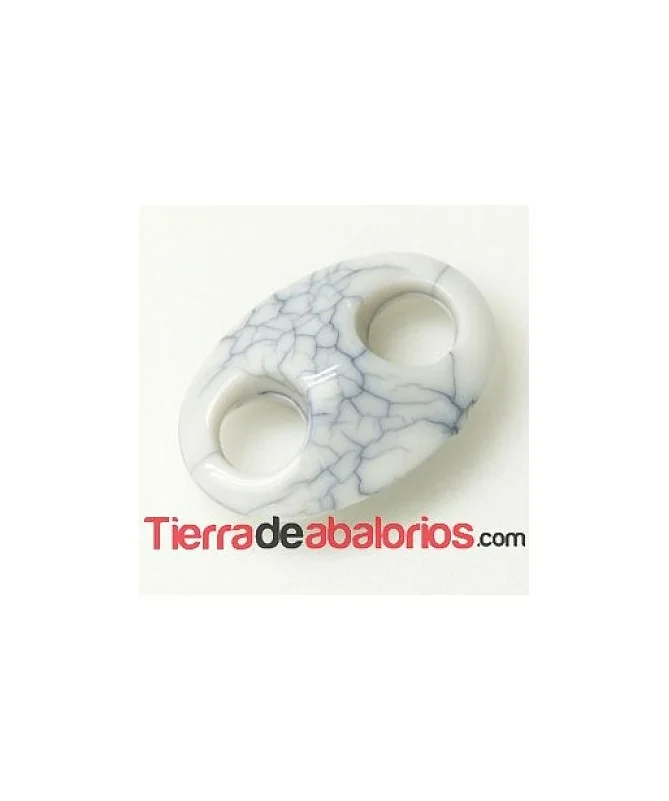 Calabrote Acrílico 25x17mm Blanco Howlita