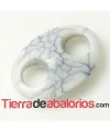 Calabrote Acrílico 25x17mm Blanco Howlita