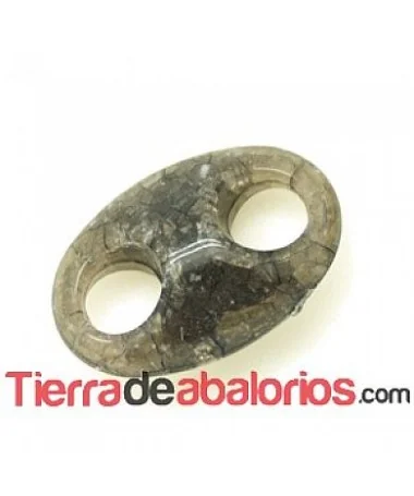 Calabrote Acrílico 25x17mm Negro Perlado