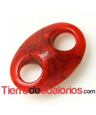 Calabrote Acrílico 25x17mm Rojo