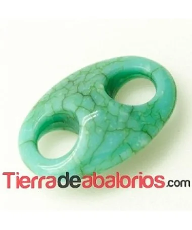 Calabrote Acrílico 25x17mm Turquesa
