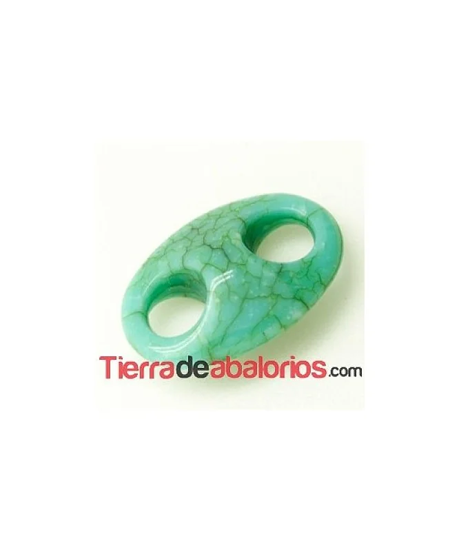 Calabrote Acrílico 25x17mm Turquesa