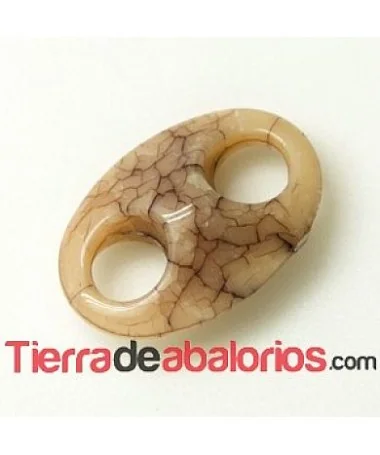 Calabrote Acrílico 25x17mm Capuccino