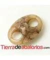 Calabrote Acrílico 25x17mm Capuccino