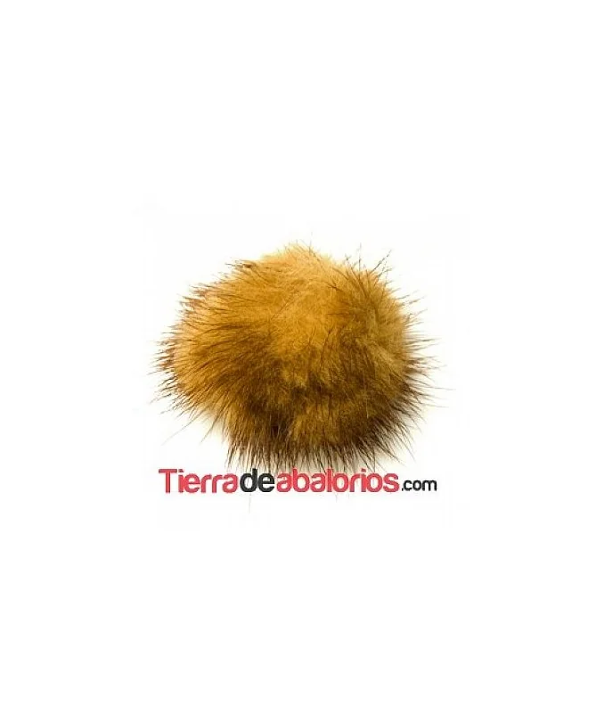 Pompon de Visón 40mm Tostado