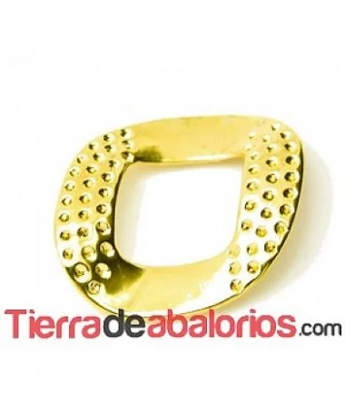 Eslabón Laminado Liso Cerrado 38x32mm Dorado