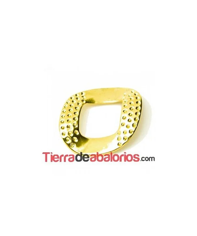 Eslabón Laminado Liso Cerrado 38x32mm Dorado