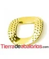 Eslabón Laminado Liso Cerrado 38x32mm Dorado