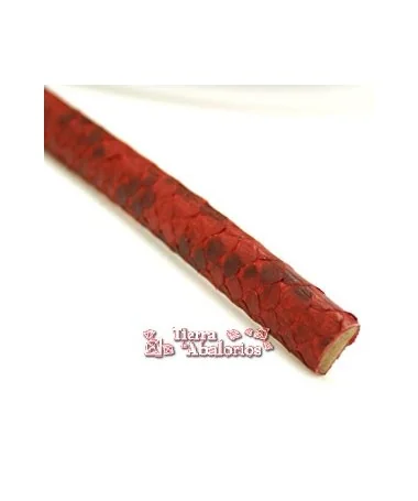 Piel Serpiente Pitón 1/2 Caña 10mm Rojo (metro) Piel Serpiente Pitón 1/2 Caña 10mm Rojo (metro)