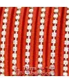 Cuero Regaliz 10x6mm - Rojo con Strass (metro)