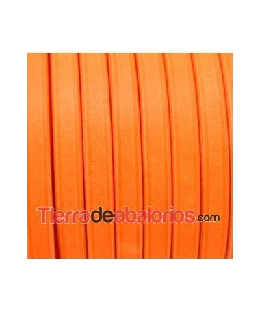 Cuero Regaliz 10x6mm - Naranja Fluorescente (metro)
