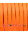 Cuero Regaliz 10x6mm - Naranja Fluorescente (metro)