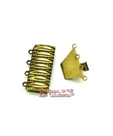 Cierre para 4 Vueltas 25x11mm Oro Viejo