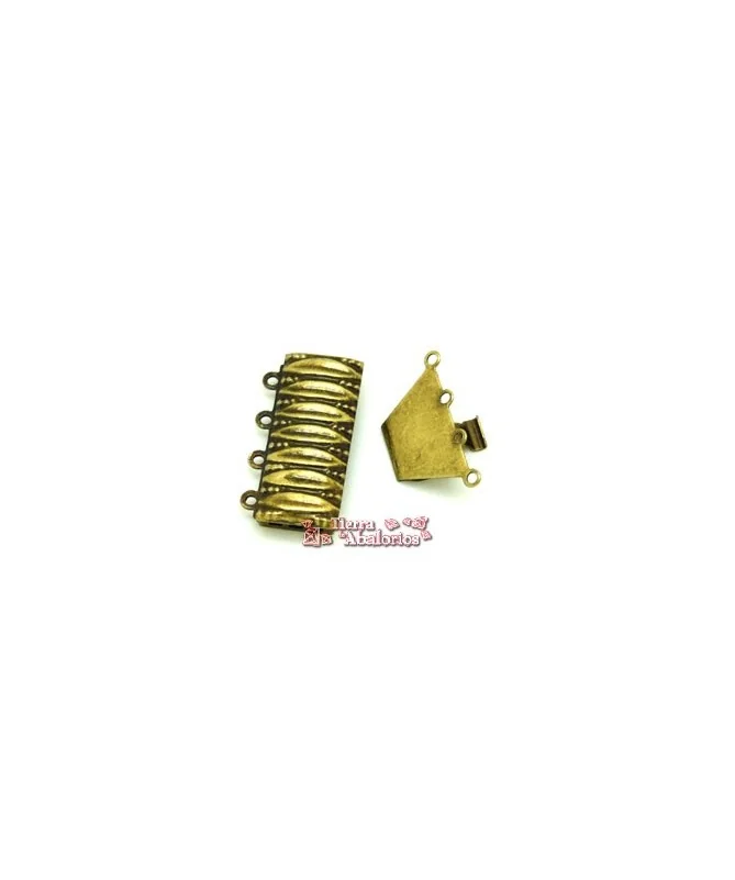 Cierre para 4 Vueltas 25x11mm Oro Viejo