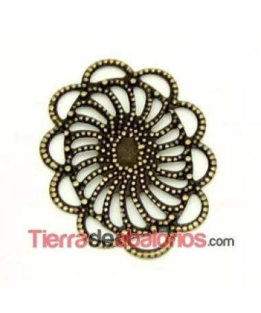 Filigrana Ovalada 27x20mm, Oro Viejo