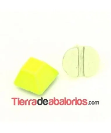 Tachuela Cuadrada 8mm con Tornillo Amarillo Flúor