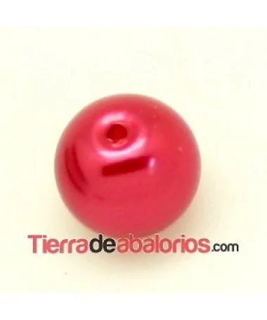 Perla de Cristal Checo 8mm Frambuesa