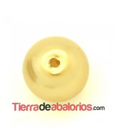 Perla de Cristal Checo 6mm Dorada
