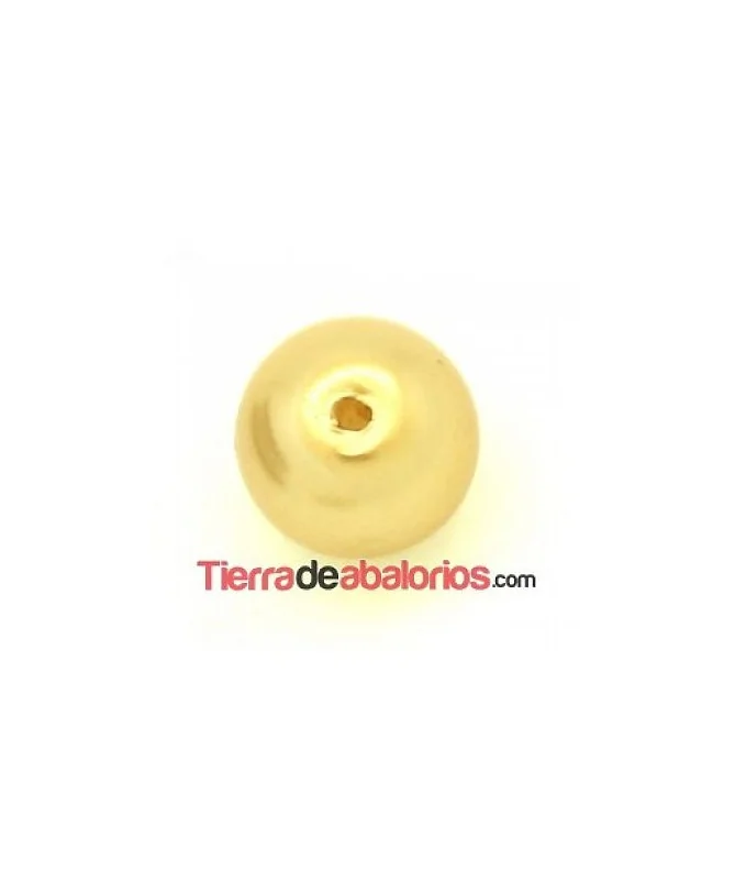 Perla de Cristal Checo 4mm, Dorada