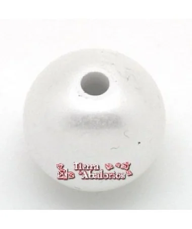 Resina Bola 14mm Agujero 2,8mm Blanca