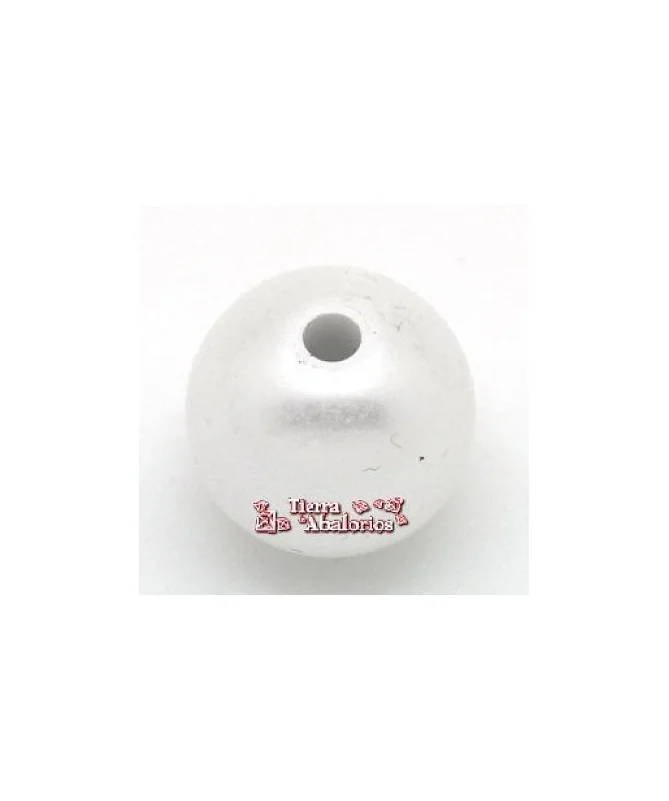 Resina Bola 14mm Agujero 2,8mm Blanca