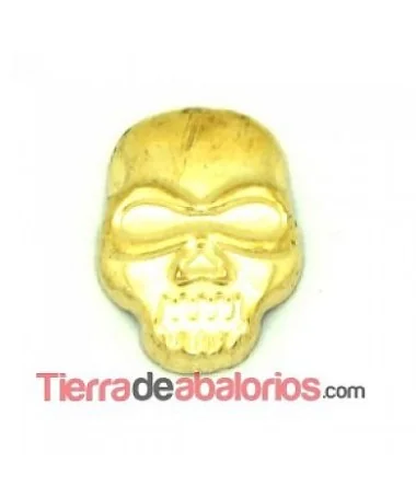 Calavera Transfer 12x8mm Dorada