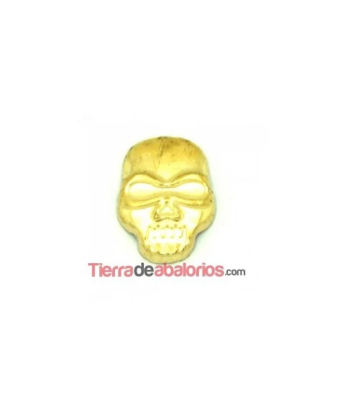 Calavera Transfer 12x8mm Dorada