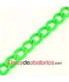 Cadena de Aluminio 18x13mm Verde Flúor