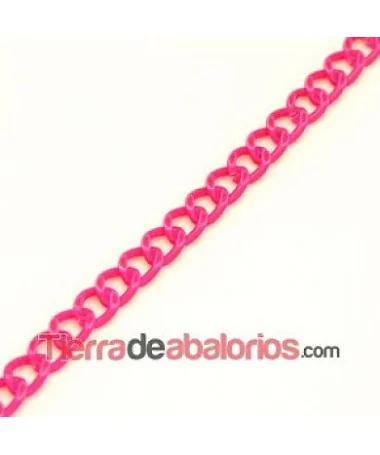Cadena de Aluminio 9x7mm, Fucsia
