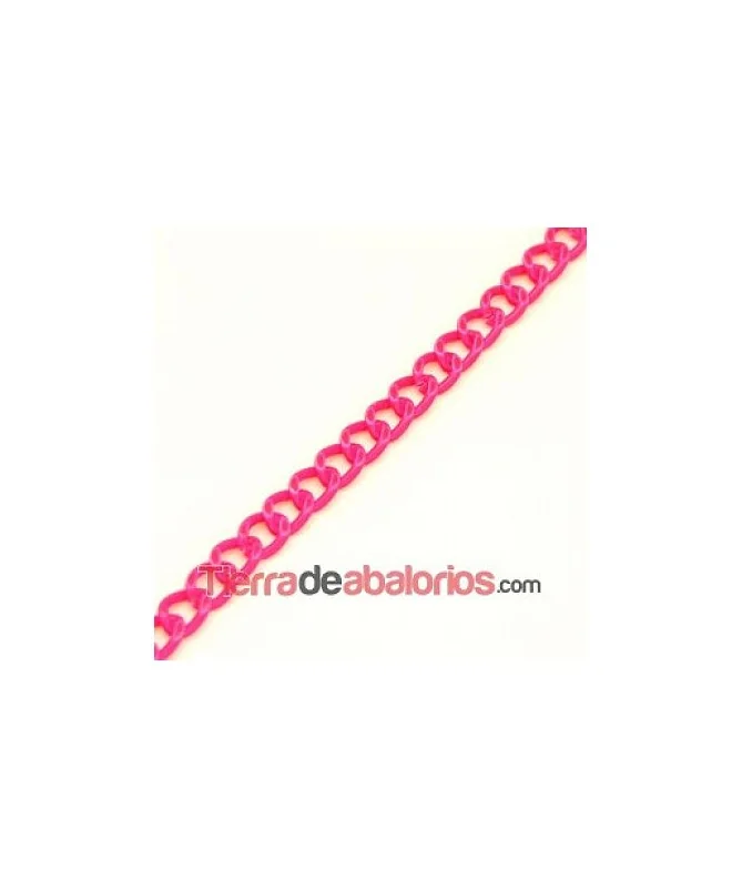 Cadena de Aluminio 9x7mm, Fucsia Cadena de Aluminio 9x7mm, Fucsia
