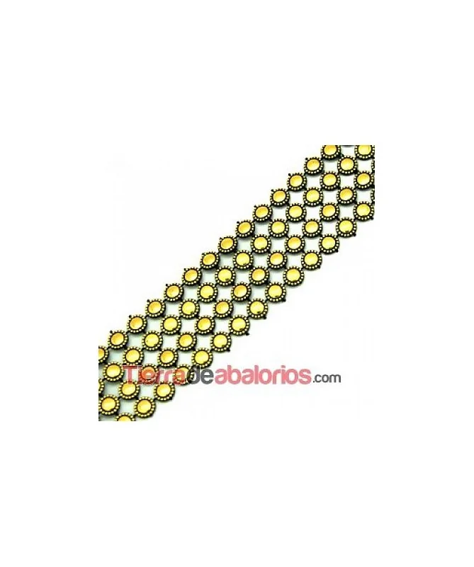 Tira de Tachuelas Circulo 6mm Oro Viejo