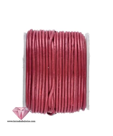 Cordón de Cuero 1mm - Fucsia