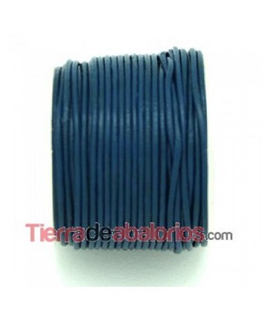Cordón de Cuero 1mm - Azul Bilbao