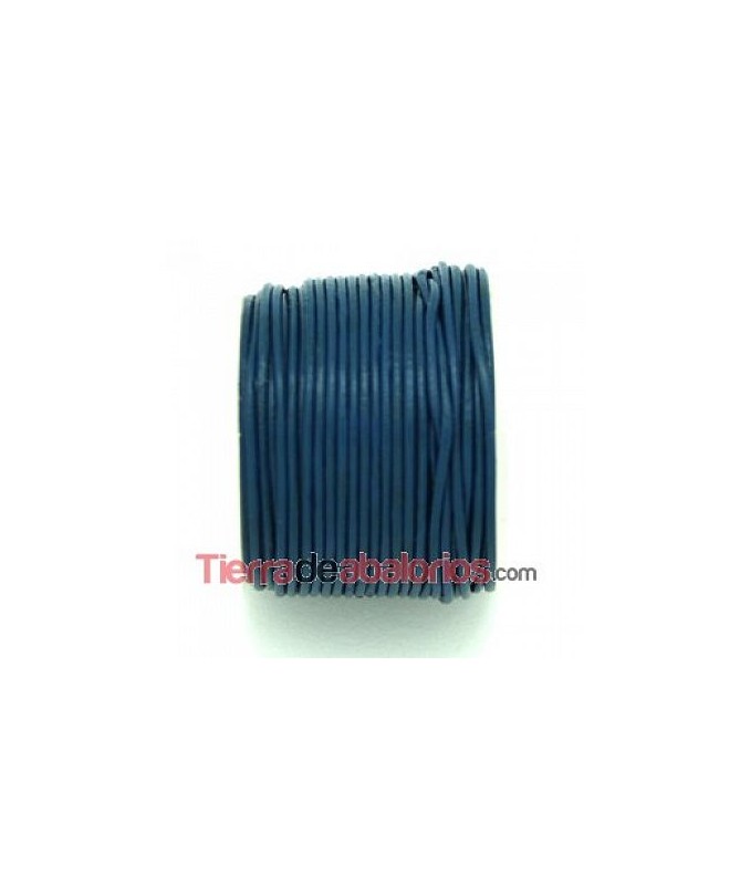 Cordón de Cuero 1mm - Azul Bilbao